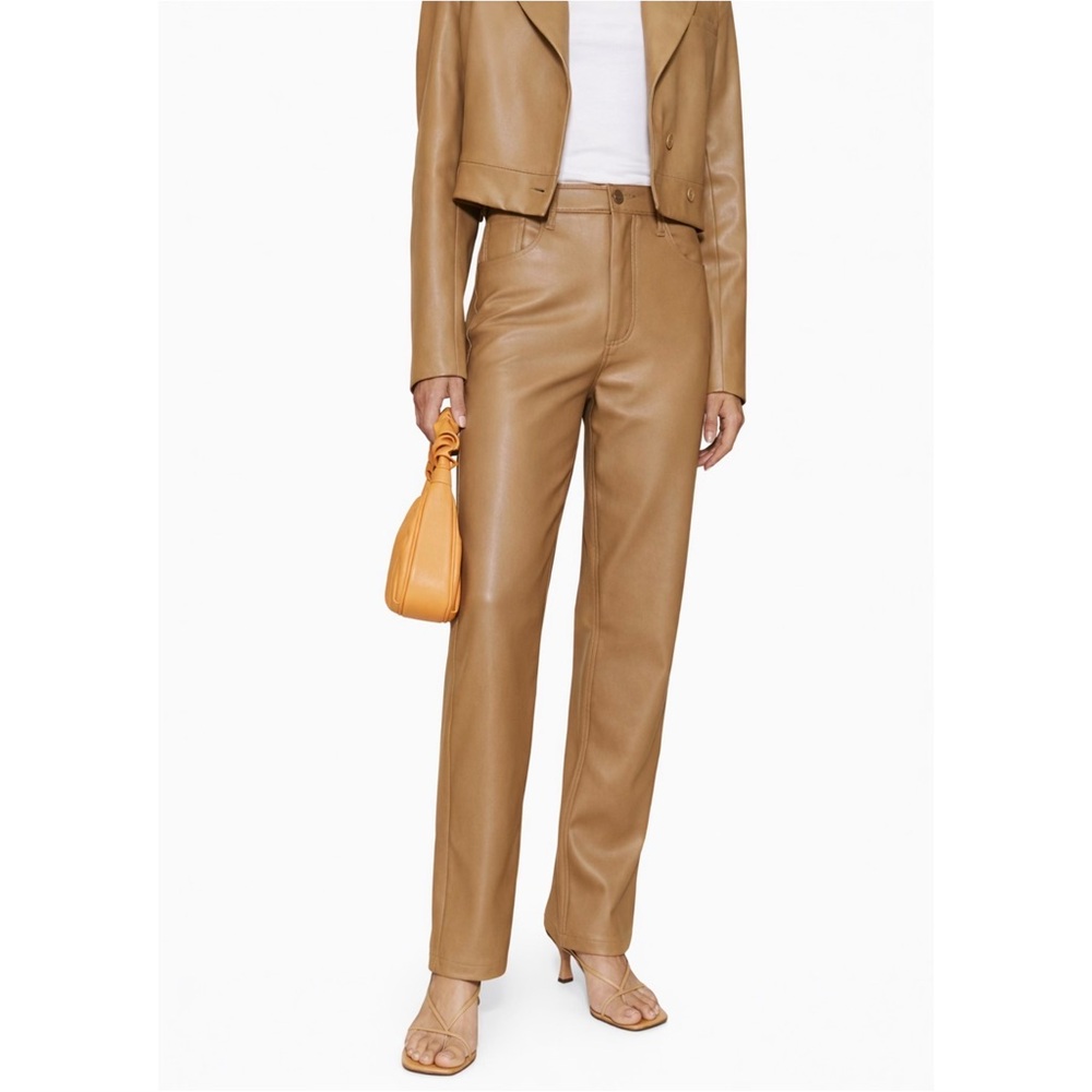 Abercrombie & Fitch 90’s Straight Ultra High Rise Vegan Leather Pants